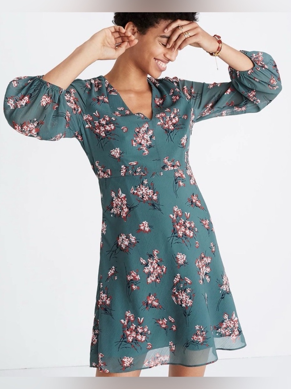 Madewell Marguerite mini dress in Butterfly Garden, size 8
